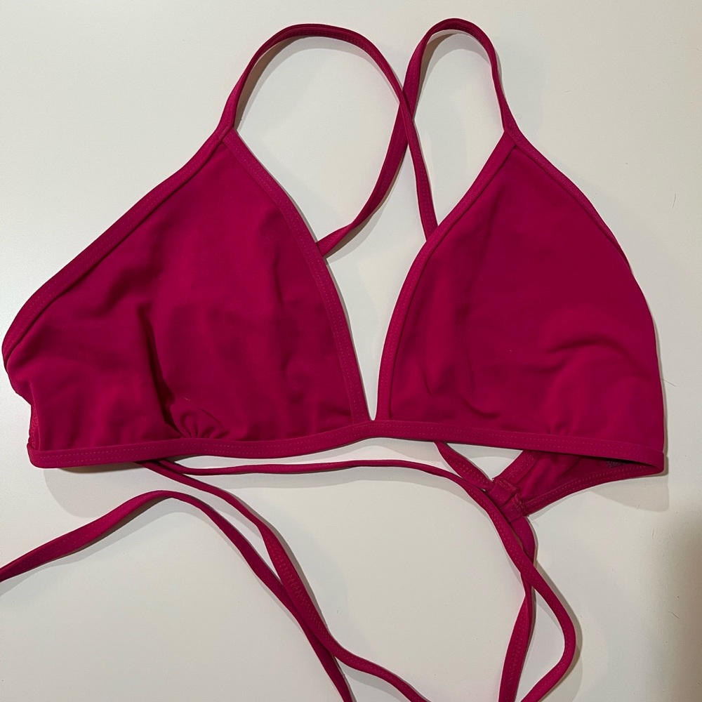 Pink Jolyn Tie-Back Triangle Top